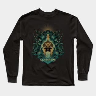 Gladiator Helmet Artwork Long Sleeve T-Shirt